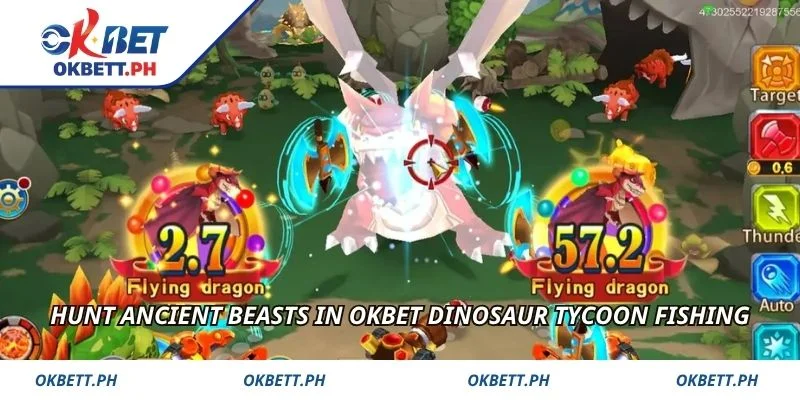 Hunt ancient beasts in OKBET Dinosaur Tycoon Fishing